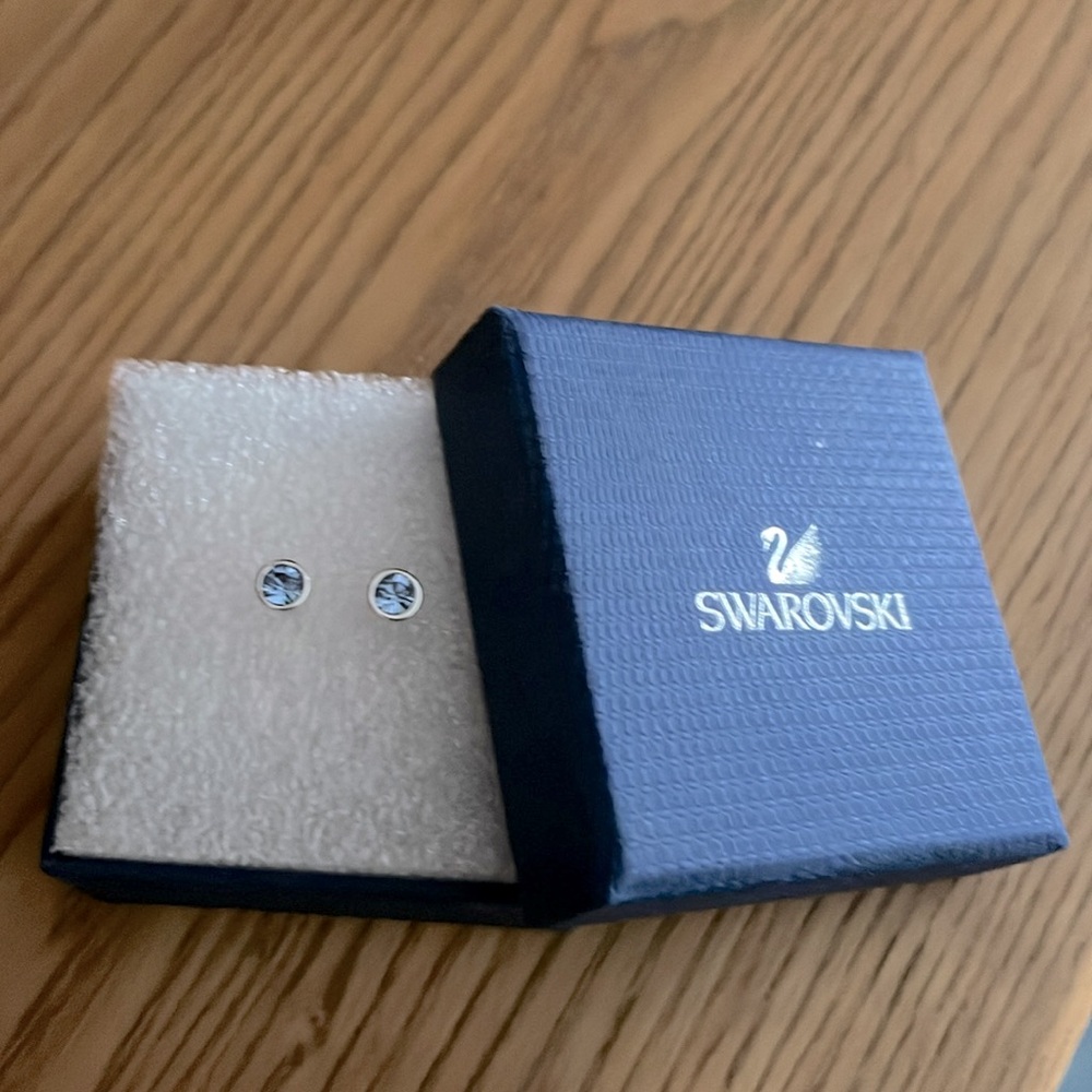 Swarovski Blue Crystal Earrings
